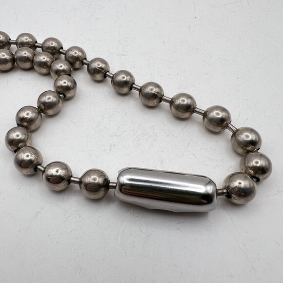 Bold Industrial Steel Ball Chain Necklace Bracelet Set 18.5" 8.5" 85.49g Unisex - Picture 10 of 10